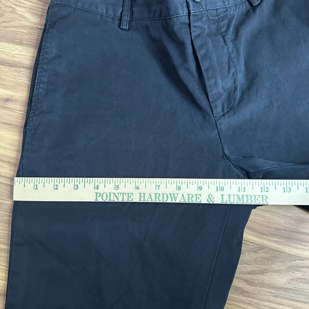 Lacoste Chino Pants Mens 32x34 Black Regular Fit Cotton Preppy Golf Work Casual